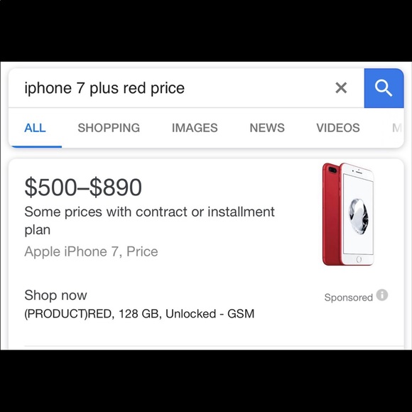 iPhone 7 Plus Limited Edition Red 128 - Picture 1 of 4